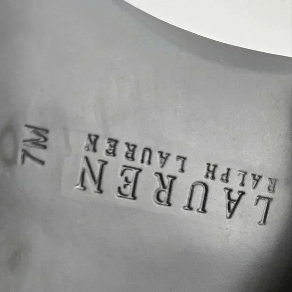 Lauren Women's Ralph Lauren Black Genuine Leather Riding Pull On Boot, Size 7 - Picture 5 of 5